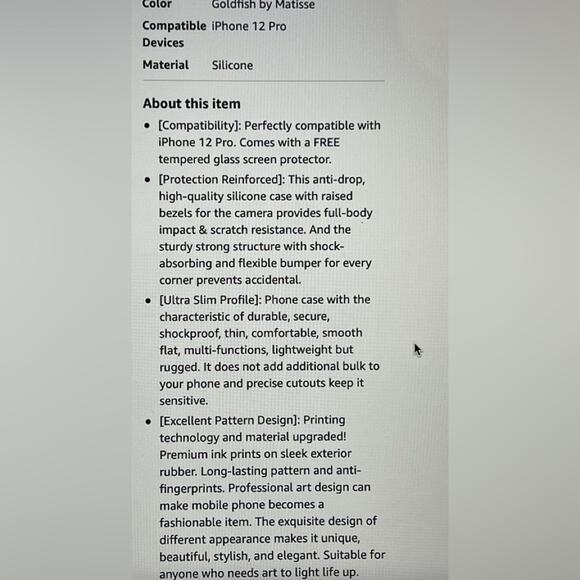 BERKIN ARTS compatible iPhone 12Pro Case Silicone Cover Screen Protector - Picture 13 of 15